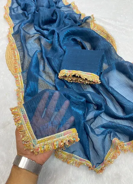 Manali By Aab Candy Crush Chiffon Silk Designer Saree Suppliers In India